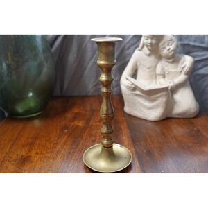 Vintage Solid Brass candleholder made in Japan screw on‎ drip plate